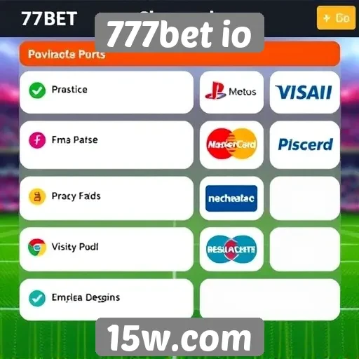 Métodos de pagamento aceitos na 777bet io